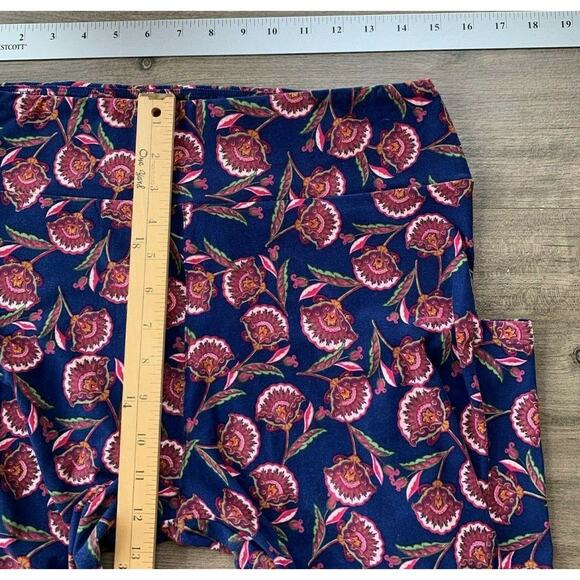 LuLaRoe Womens Leggings TC Tall and Curvy Floral One Size Elastic Waist - Picture 3 of 7